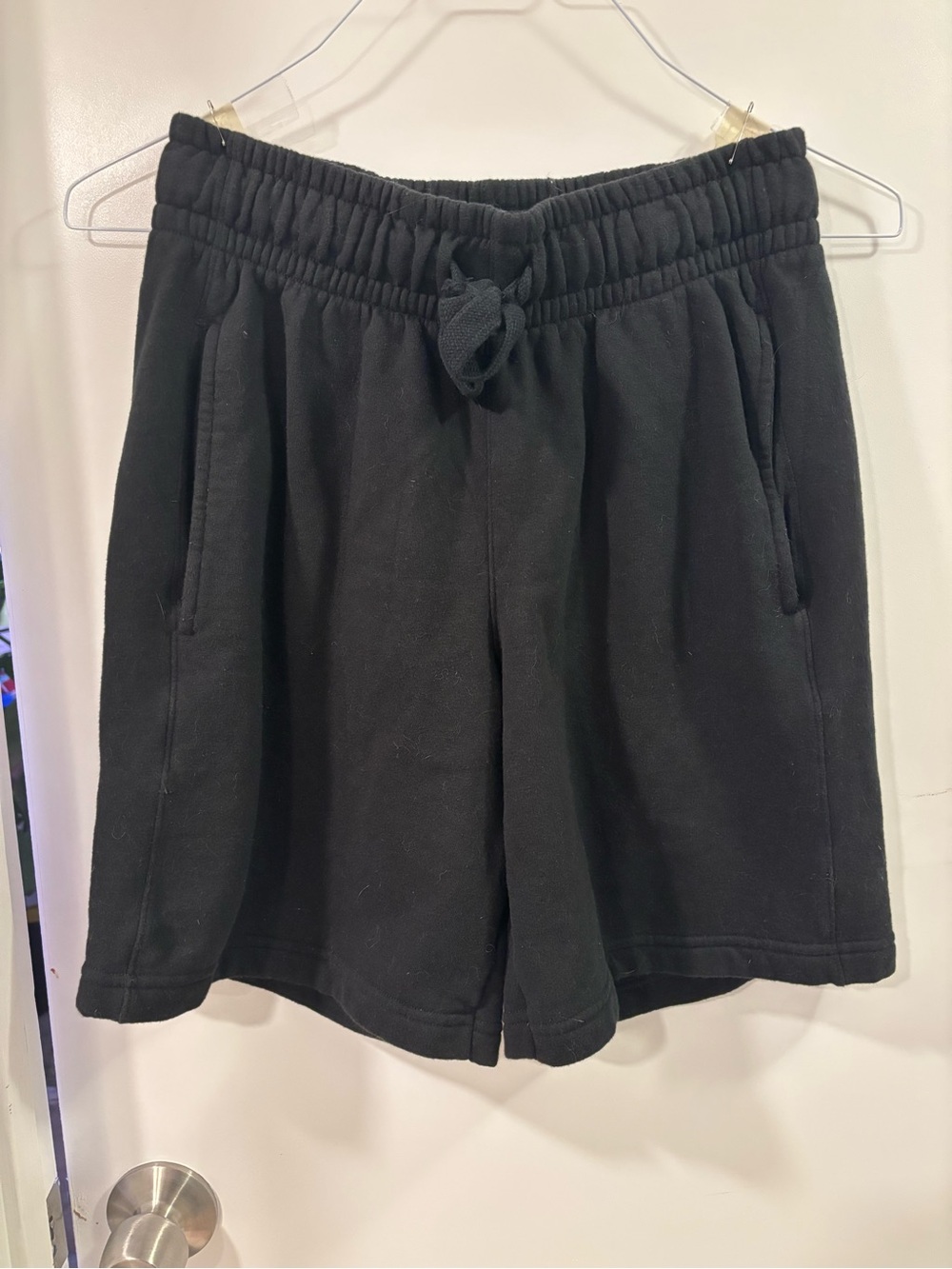Hanes Men’s Black Elastic Waist Athletic Sweat Shorts